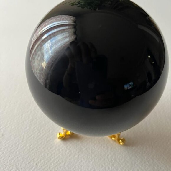 Black Obsidian Crystal Sphere - Picture 5 of 9